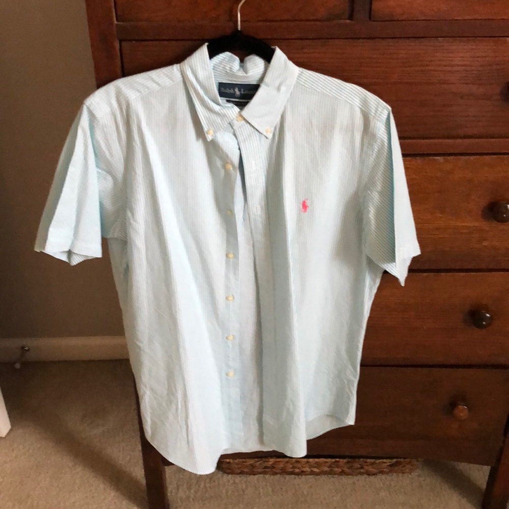 Polo seersucker short sleeve button down